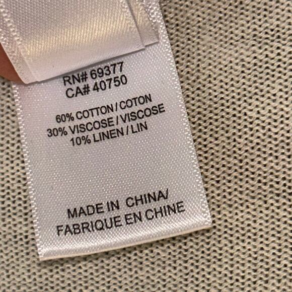 EUC Wynne Lounge Cardigan Jacket Womens Large Cream Drawstrings Layers - Picture 8 of 10